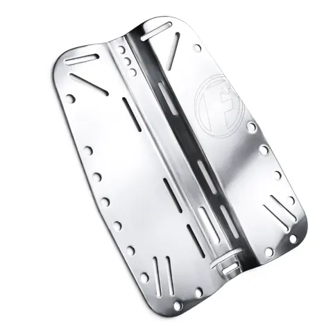 Back Plate Fun Dive em Aço Inox 304 para Arreio e Colete ASA — Mergulho Técnico
