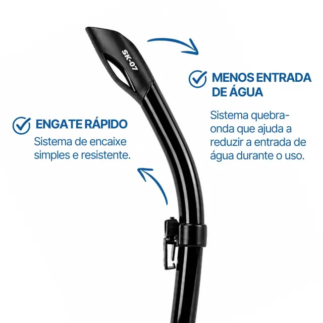 SK-07, Snorkel com válvula e Quebra Onda - Imagem 20