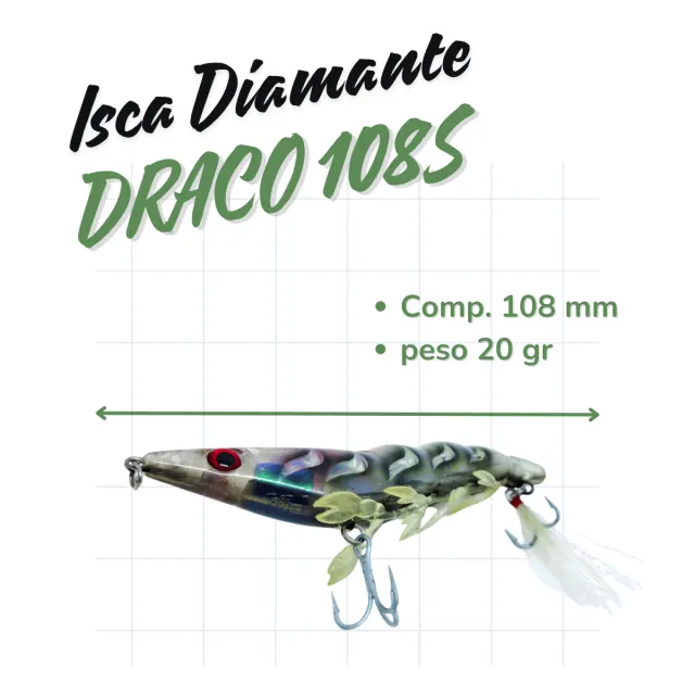 DRACO 108S, Isca de Sinking Profundade 20g - Imagem 7