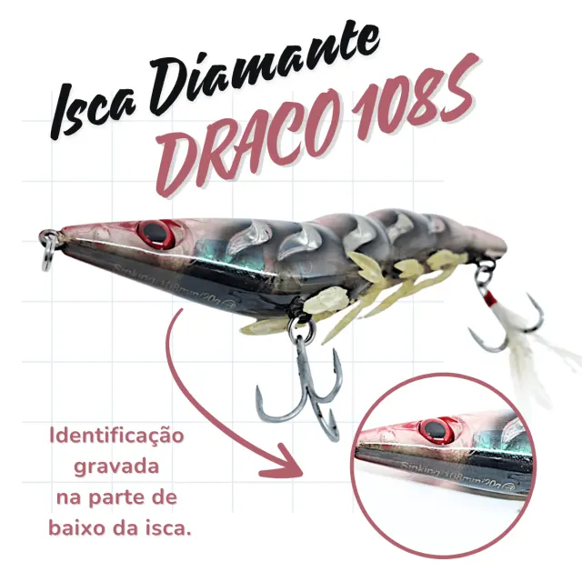 DRACO 108S, Isca de Sinking Profundade 20g - Imagem 4