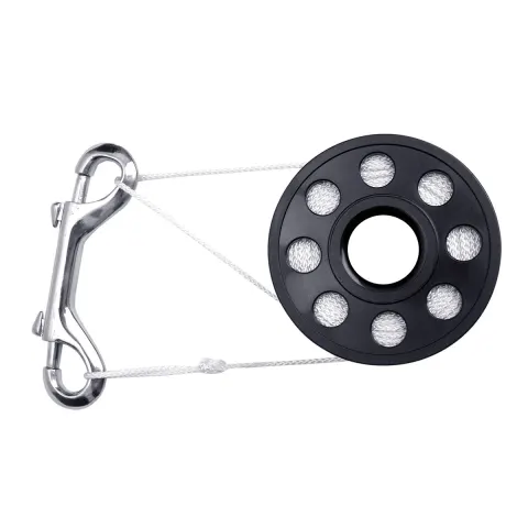 SPOOL-45, Carretilha Plástica mosquetão duplo inox, cabo nyl