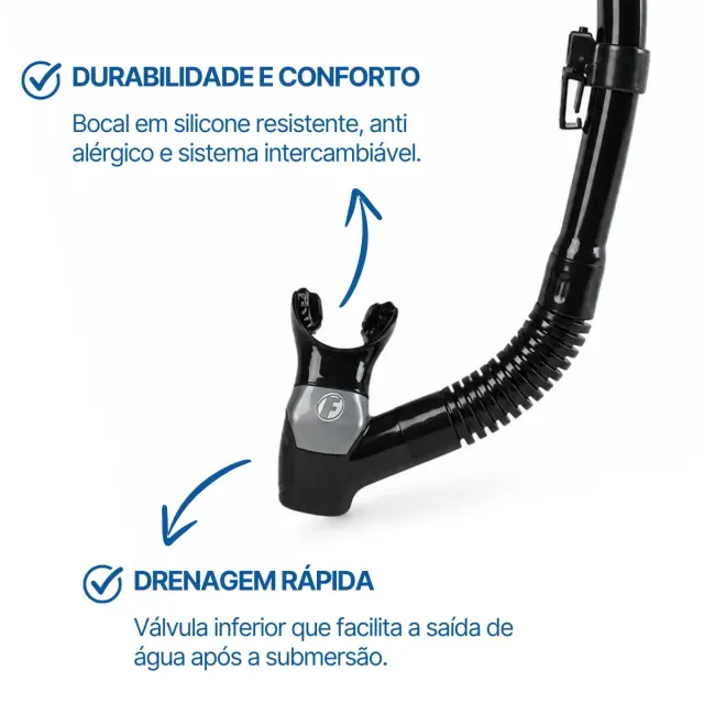 SK-07, Snorkel com válvula e Quebra Onda - Imagem 2