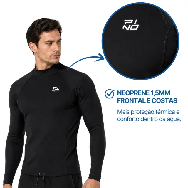 Camiseta Neo Flow Térmica Masculina Manga Longa com Proteção Solar UV FPU 50 - Imagem 8
