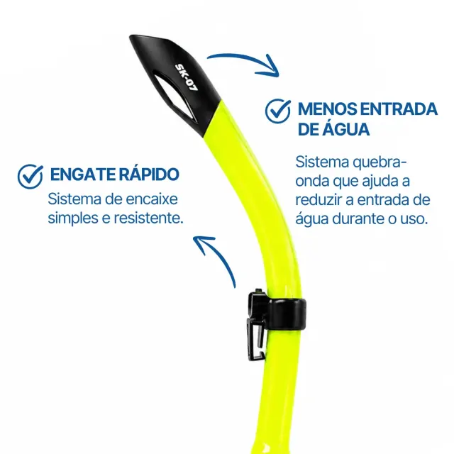 SK-07, Snorkel com válvula e Quebra Onda - Imagem 12