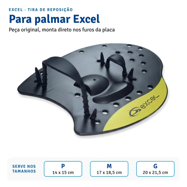 Tira de Reposição para Palmar Excel em Silicone – Jogo Pulso e Dedo - Imagem 3