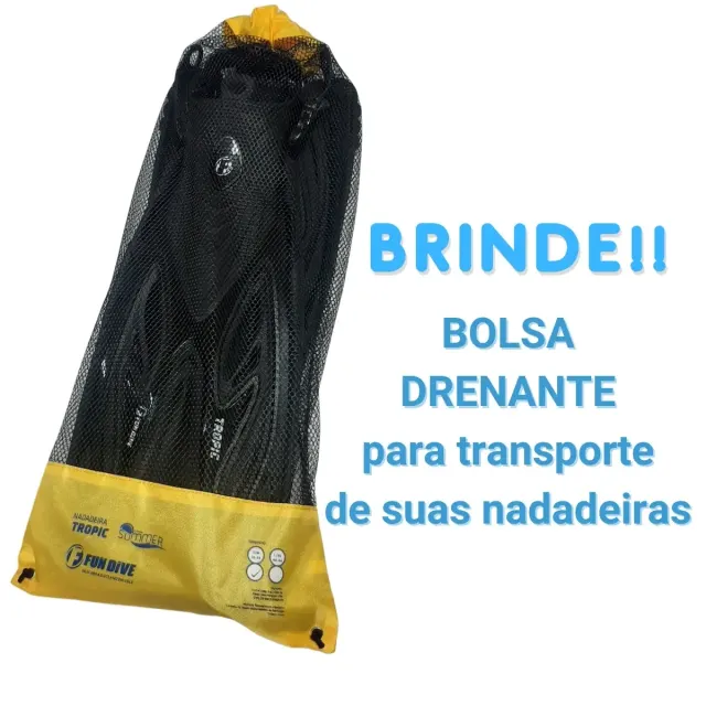 Nadadeira Fun Dive Tropic Pé Aberto para Mergulho, Snorkeling e Esportes Aquáticos - Imagem 4