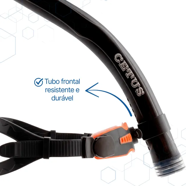 Snorkel Frontal de Natação Cetus Aires Pro Respirador para Treino de Técnica - Imagem 3