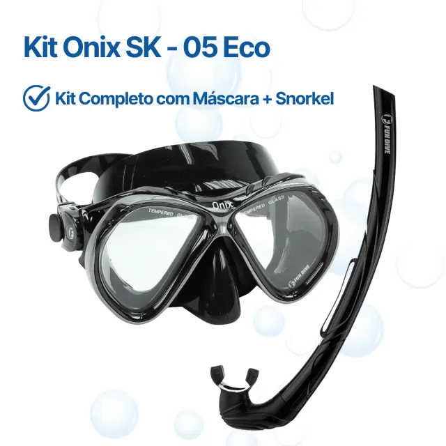 Kit Máscara Fun Dive Onix com Snorkel SK-05 ECO para Mergulho e Apneia - Imagem 2