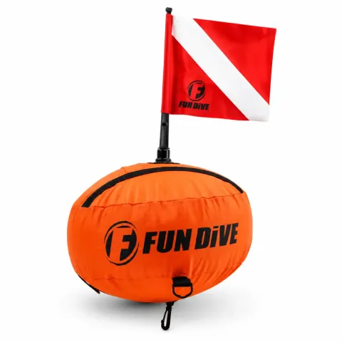 Boia de Mergulho Fun Dive BOIA-01R Redonda com Capa de Nylon e Cabo 20m
