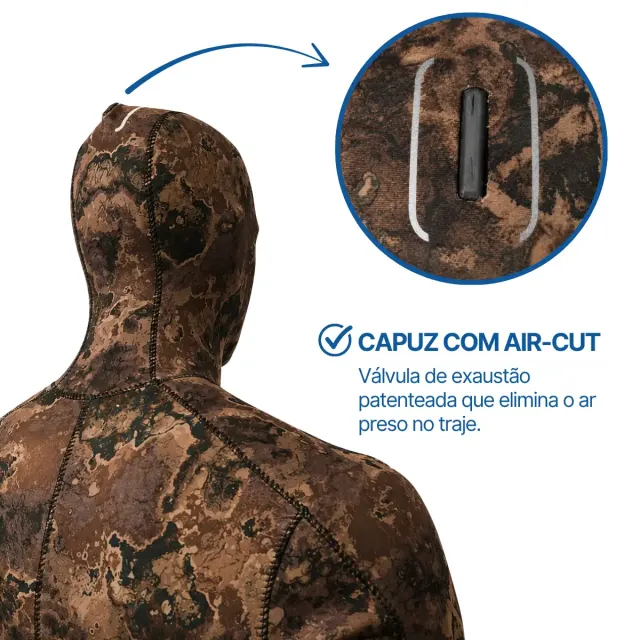 Roupa de Pesca Submarina Pino Viper Fusion 3mm Opencell Jaqueta e Calça - Imagem 5