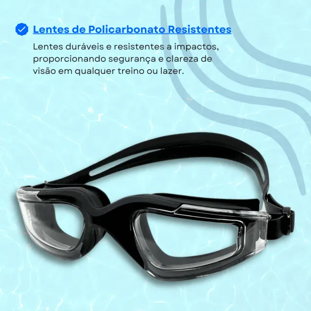 Óculos de Natação Excel Tiger Adulto Antiembaçante para Treinos e Lazer - Imagem 3