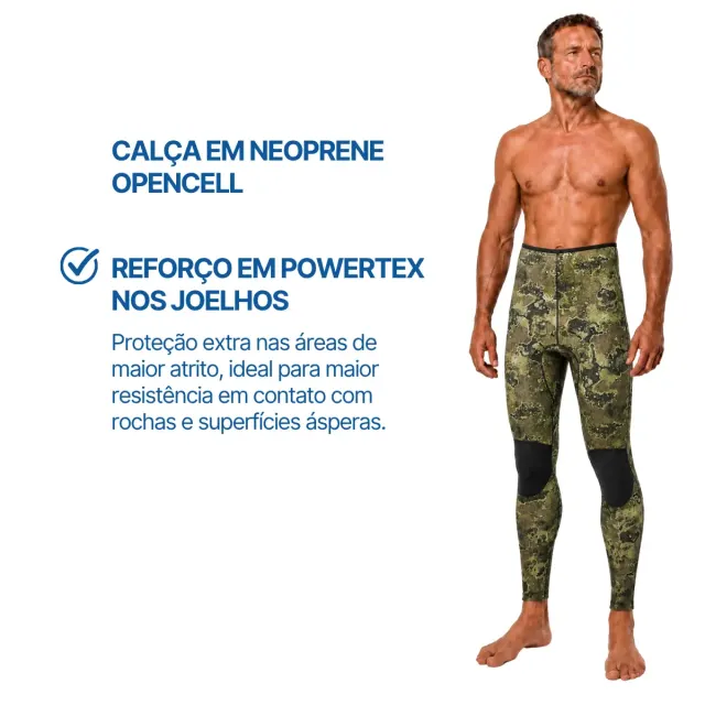 Roupa de Pesca Submarina Pino Viper Fusion 3mm Opencell Jaqueta e Calça - Imagem 24