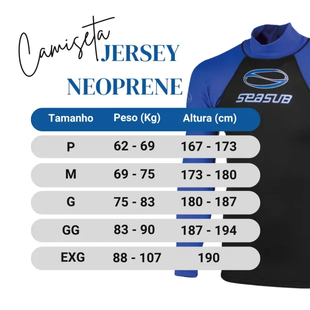 Camiseta Neoprene Seasub 1,5mm Manga Longa para Mergulho e Esportes Aquáticos - Imagem 2