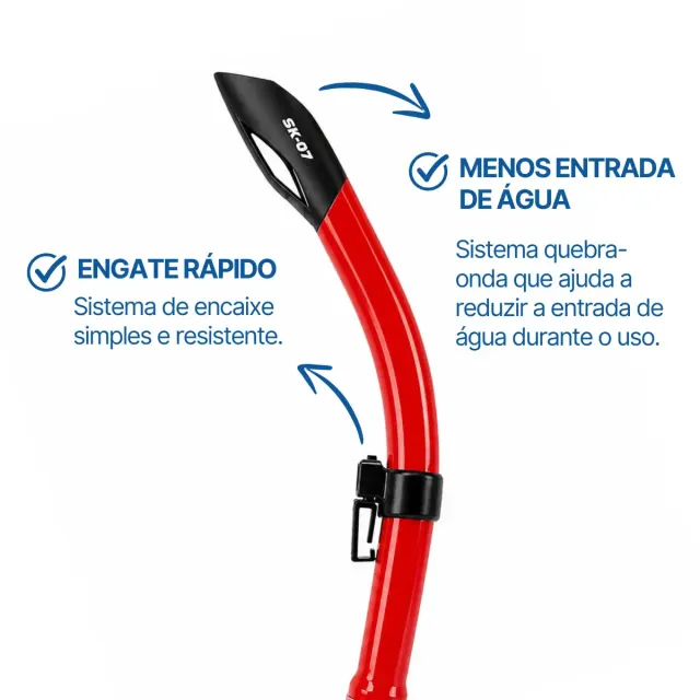 SK-07, Snorkel com válvula e Quebra Onda - Imagem 26