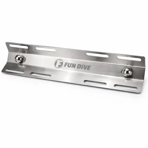 Adaptador de Cilindro Simples Fun Dive ASA em Aço Inox — Mergulho Técnico