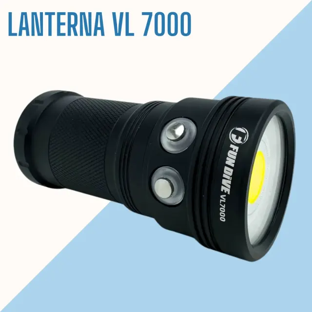 Lanterna de Vídeo Subaquática Fun Dive VL-7000 · 7000 Lumens Recarregável - Imagem 8