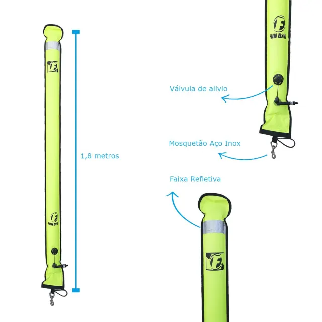 TB-180, Bóia Sinalização Superfície Deco Mark 180cm - Imagem 5