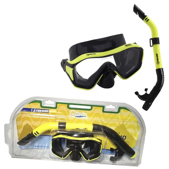 Kit Mergulho Fun Dive Máscara Rio + Snorkel SK-09 para Snorkeling, Apneia e Pesca Submarina - Imagem 14
