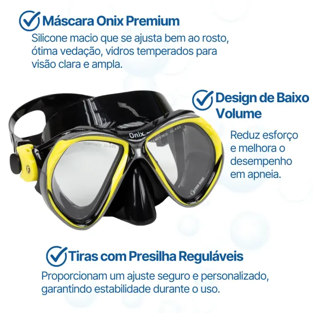 Kit Máscara Fun Dive Onix com Snorkel SK-05 ECO para Mergulho e Apneia - Imagem 15