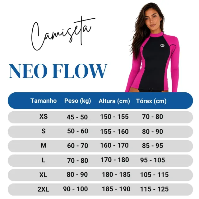 NEO FLOW ML FEM, Camiseta neoprene Feminina UV Manga Longa - Imagem 10