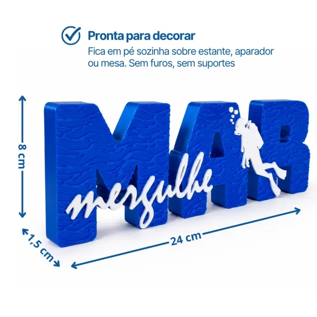 Placa Decor 3D - Mar Mergulhe - Imagem 6